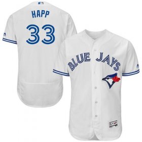 Wholesale Cheap Blue Jays #33 J.A. Happ White Flexbase Authentic Collection Stitched MLB Jersey