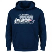 Wholesale Cheap Men's New England Patriots Majestic Navy 2015 AFC East Division Champions Pullover Hoodie