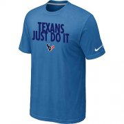 Wholesale Cheap Nike Houston Texans Just Do It light Blue T-Shirt