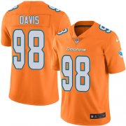 Wholesale Cheap Nike Dolphins #98 Raekwon Davis Orange Men's Stitched NFL Limited Rush Jersey