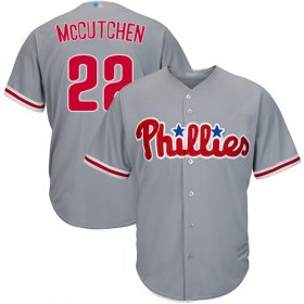 Wholesale Cheap Phillies #22 Andrew McCutchen Grey Cool Base Stitched Youth MLB Jersey