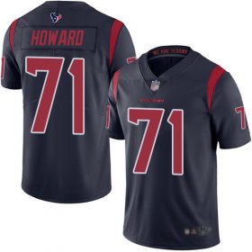 Wholesale Cheap Nike Texans #71 Tytus Howard Navy Blue Men\'s Stitched NFL Limited Rush Jersey