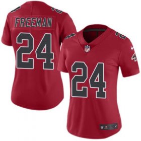 Wholesale Cheap Nike Falcons #24 Devonta Freeman Red Women\'s Stitched NFL Limited Rush Jersey