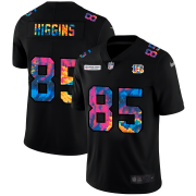 Cheap Cincinnati Bengals #85 Tee Higgins Men's Nike Multi-Color Black 2020 NFL Crucial Catch Vapor Untouchable Limited Jersey
