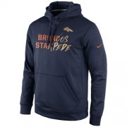 Wholesale Cheap Denver Broncos Nike Gold Collection KO Pullover Performance Hoodie Navy