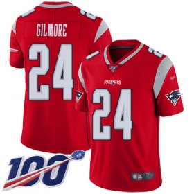 Wholesale Cheap Nike Patriots #24 Stephon Gilmore Red Men\'s Stitched NFL Limited Inverted Legend 100th Season Jersey