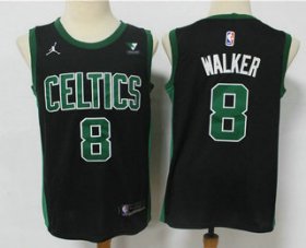 Wholesale Cheap Men\'s Boston Celtics #8 Kemba Walker Black 2021 Brand Jordan Swingman Stitched NBA Jersey With NEW Sponsor Logo