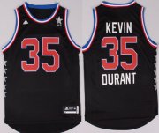 Wholesale Cheap 2015 NBA Western All-Stars #35 Kevin Durant Revolution 30 Swingman Black Jersey