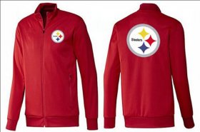 Wholesale Cheap NFL Pittsburgh Steelers Team Logo Jacket Red