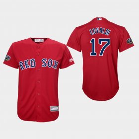 Wholesale Cheap Red Sox #17 Nathan Eovaldi Red Cool Base 2018 World Series Stitched Youth MLB Jersey