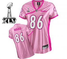 Wholesale Cheap Steelers #86 Hines Ward Pink Lady Super Bowl XLV Stitched NFL Jersey