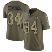 Wholesale Cheap Nike Steelers #34 Terrell Edmunds Olive/Camo Men's Stitched NFL Limited 2017 Salute To Service Jersey