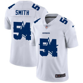 Wholesale Cheap Dallas Cowboys #54 Jaylon Smith White Men\'s Nike Team Logo Dual Overlap Limited NFL Jersey