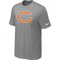 Wholesale Cheap Nike Chicago Bears Sideline Legend Authentic Logo Dri-FIT NFL T-Shirt Light Grey