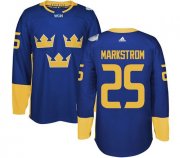Wholesale Cheap Team Sweden #25 Jacob Markstrom Blue 2016 World Cup Stitched NHL Jersey