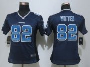 Wholesale Cheap Nike Cowboys #82 Jason Witten Navy Blue Team Color Women's Stitched NFL Elite Strobe Jersey