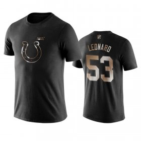 Wholesale Cheap Colts #53 Darius Leonard Black NFL Black Golden 100th Season T-Shirts