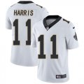 Wholesale Cheap Nike Saints #11 Deonte Harris White Men's Stitched NFL Vapor Untouchable Limited Jersey