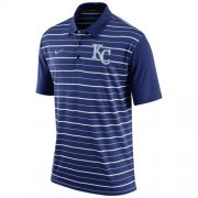 Wholesale Cheap Men's Kansas City Royals Nike Royal Dri-FIT Stripe Polo