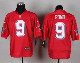 Wholesale Cheap Nike Cowboys #9 Tony Romo Red Men\'s Stitched NFL Elite QB Practice Jersey