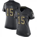 Wholesale Cheap Nike Chiefs #15 Patrick Mahomes Black Women's Stitched NFL Limited 2016 Salute to Service Jersey