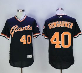 Wholesale Cheap Giants #40 Madison Bumgarner Black Flexbase Authentic Collection Cooperstown Stitched MLB Jersey