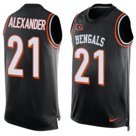 Wholesale Cheap Nike Bengals #21 Mackensie Alexander Black Team Color Men\'s Stitched NFL Limited Tank Top Jersey