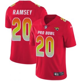 Wholesale Cheap Nike Jaguars #20 Jalen Ramsey Red Men\'s Stitched NFL Limited AFC 2018 Pro Bowl Jersey
