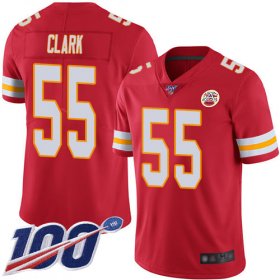 Wholesale Cheap Nike Chiefs #55 Frank Clark Red Team Color Men\'s Stitched NFL 100th Season Vapor Limited Jersey