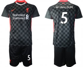 Wholesale Cheap Men 2020-2021 club Liverpool Second away 5 black Soccer Jerseys