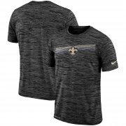 Wholesale Cheap New Orleans Saints Nike Sideline Velocity Performance T-Shirt Heathered Black