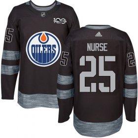 Wholesale Cheap Adidas Oilers #25 Darnell Nurse Black 1917-2017 100th Anniversary Stitched NHL Jersey