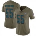 Wholesale Cheap Nike Eagles #55 Brandon Graham Olive Women's Stitched NFL Limited 2017 Salute to Service Jersey
