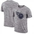 Wholesale Cheap Men's Tennessee Titans Nike Heathered Black Sideline Legend Velocity Travel Performance T-Shirt
