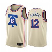 Wholesale Cheap Philadelphia 76ers #12 Tobias Harris Cream NBA Swingman 2020-21 Earned Edition Jersey