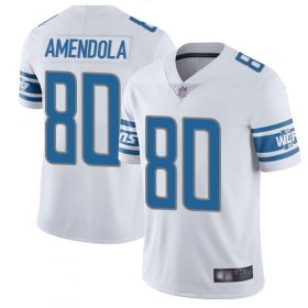 Wholesale Cheap Nike Lions #80 Danny Amendola White Men\'s Stitched NFL Vapor Untouchable Limited Jersey