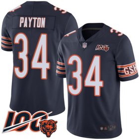 Wholesale Cheap Nike Bears #34 Walter Payton Navy Blue Team Color Youth Stitched NFL 100th Season Vapor Limited Jersey