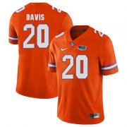 Wholesale Cheap Florida Gators Orange #20 Malik Davis Football Player Performance Jersey
