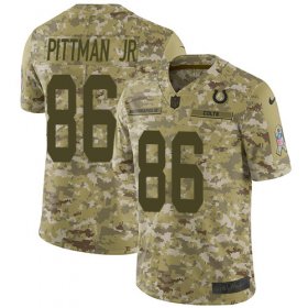 Wholesale Cheap Nike Colts #86 Michael Pittman Jr. Camo Youth Stitched NFL Limited 2018 Salute To Service Jersey