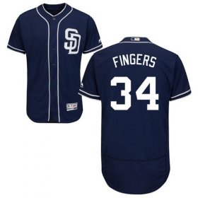 Wholesale Cheap Padres #34 Rollie Fingers Navy Blue Flexbase Authentic Collection Stitched MLB Jersey
