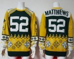 Wholesale Cheap Nike Packers #52 Clay Matthews Green/Yellow Men's Ugly Sweater