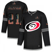 Wholesale Cheap Carolina Hurricanes #21 Nino Niederreiter Adidas Men's Black USA Flag Limited NHL Jersey
