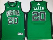 Wholesale Cheap Boston Celtics #20 Ray Allen Revolution 30 Swingman Green With Black Jersey