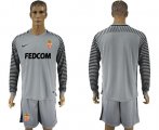 Wholesale Cheap Monaco Blank Grey Goalkeeper Long Sleeves Soccer Club Jersey