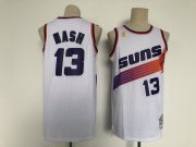 Wholesale Cheap Men Phoenix Suns 13 Nash White Throwback 2021 NBA Jersey