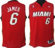 Wholesale Cheap Miami Heat #6 LeBron James Revolution 30 Swingman Red Jersey
