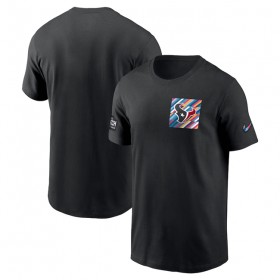 Wholesale Cheap Men\'s Houston Texans Black 2023 Crucial Catch Sideline Tri-Blend T-Shirt