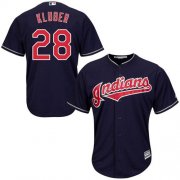 Wholesale Cheap Indians #28 Corey Kluber Navy Blue Alternate Stitched Youth MLB Jersey