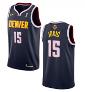 Wholesale Cheap Men's Denver Nuggets #15 Nikola Jokic Navy 2023 Finals Champions Icon Edition Stitched Basketball Jersey