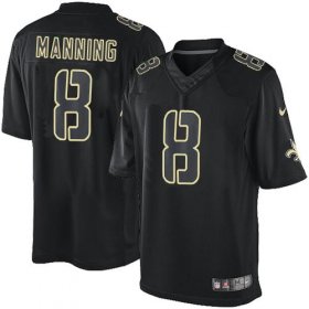 Wholesale Cheap Nike Saints #8 Archie Manning Black Men\'s Stitched NFL Impact Limited Jersey